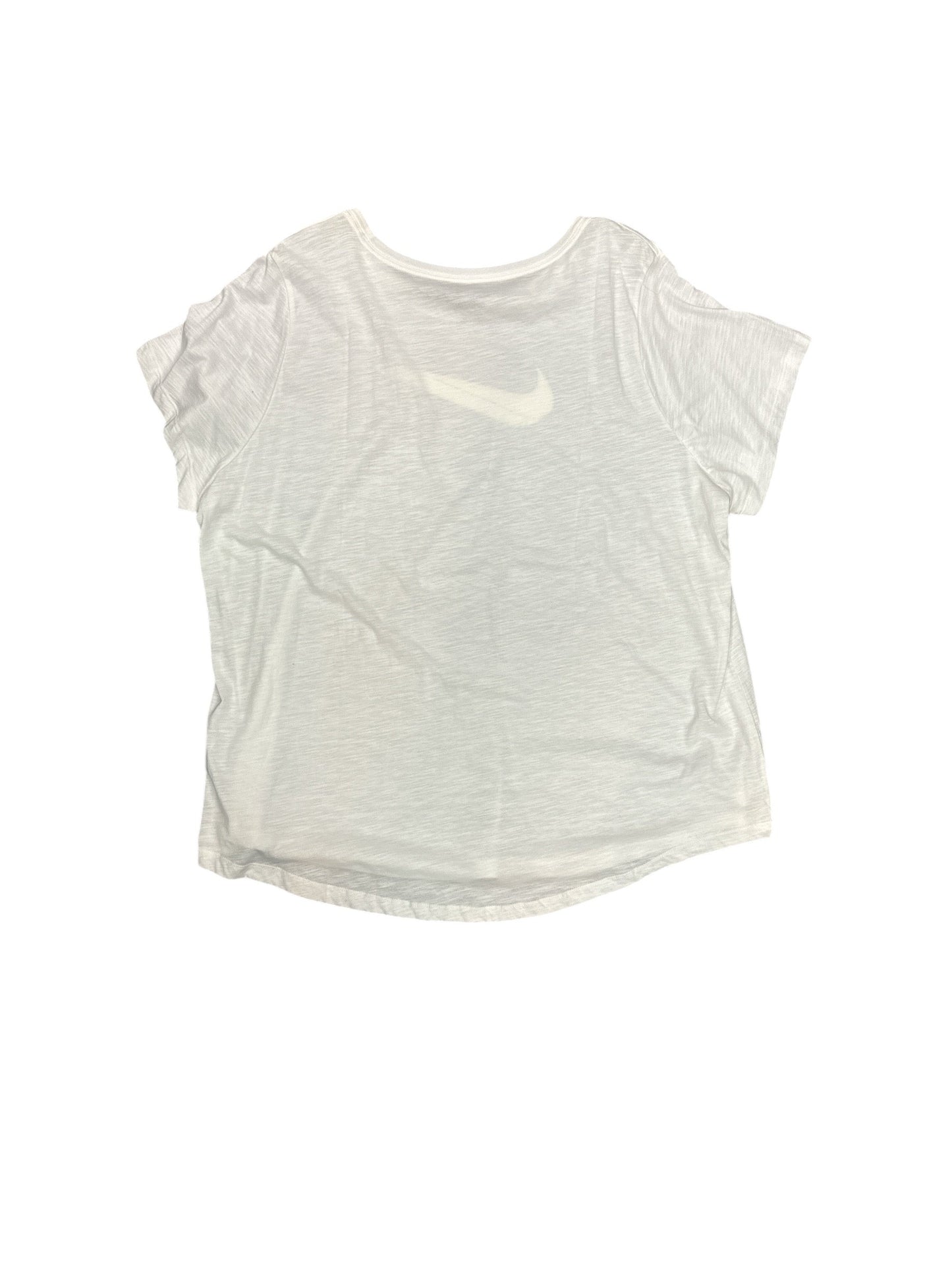 Top Short Sleeve By Nike Apparel In White, Size: 3x