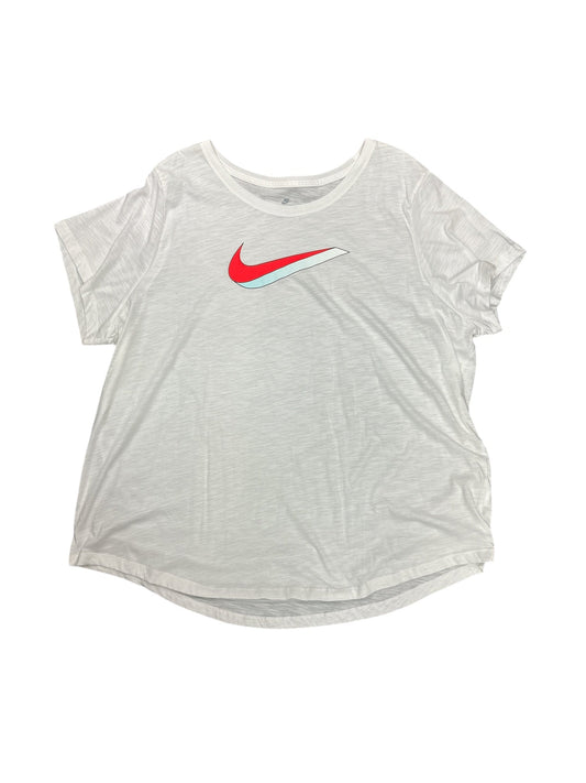 Top Short Sleeve By Nike Apparel In White, Size: 3x