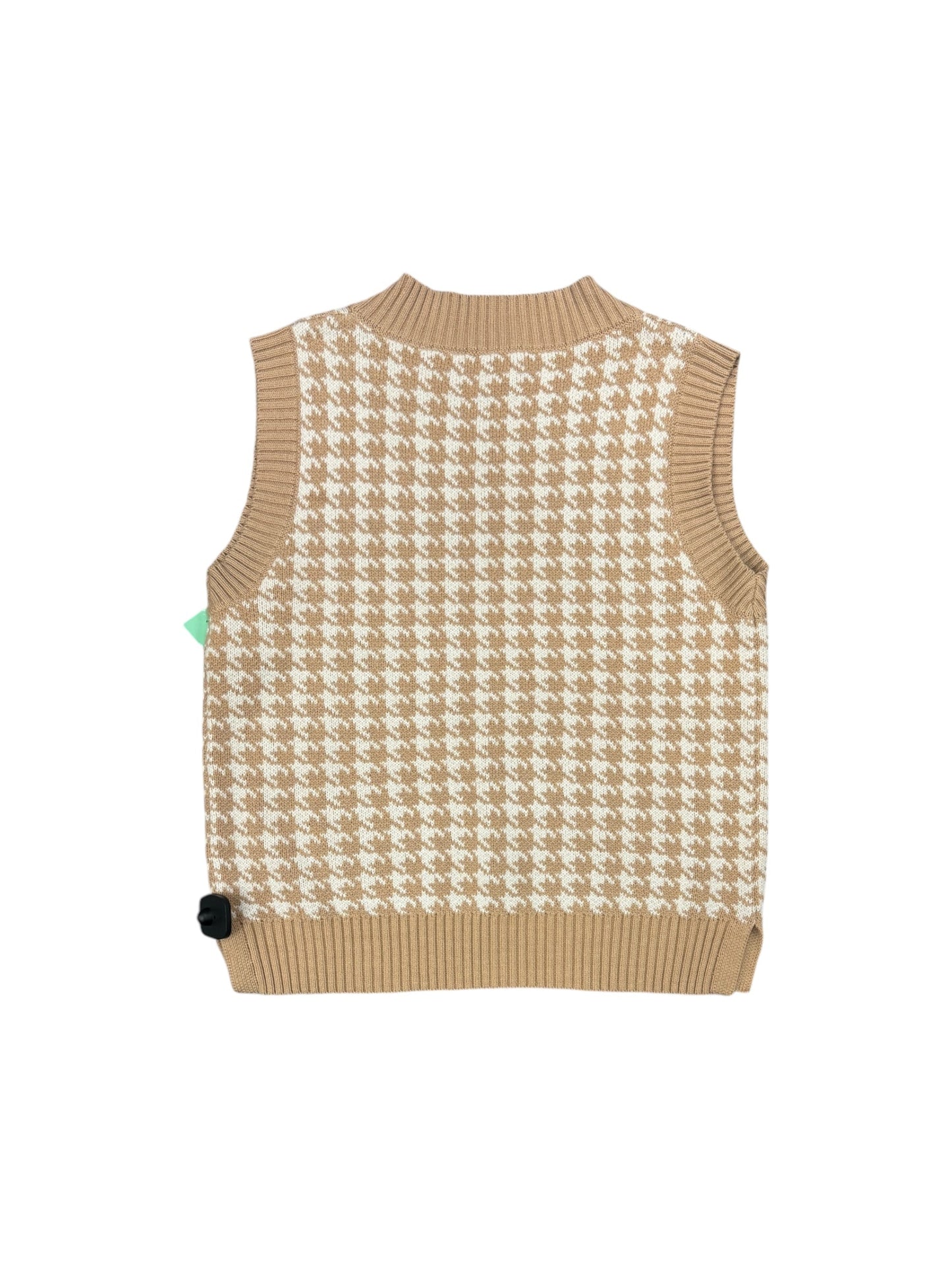 Vest Sweater By Clothes Mentor In Tan, Size: L