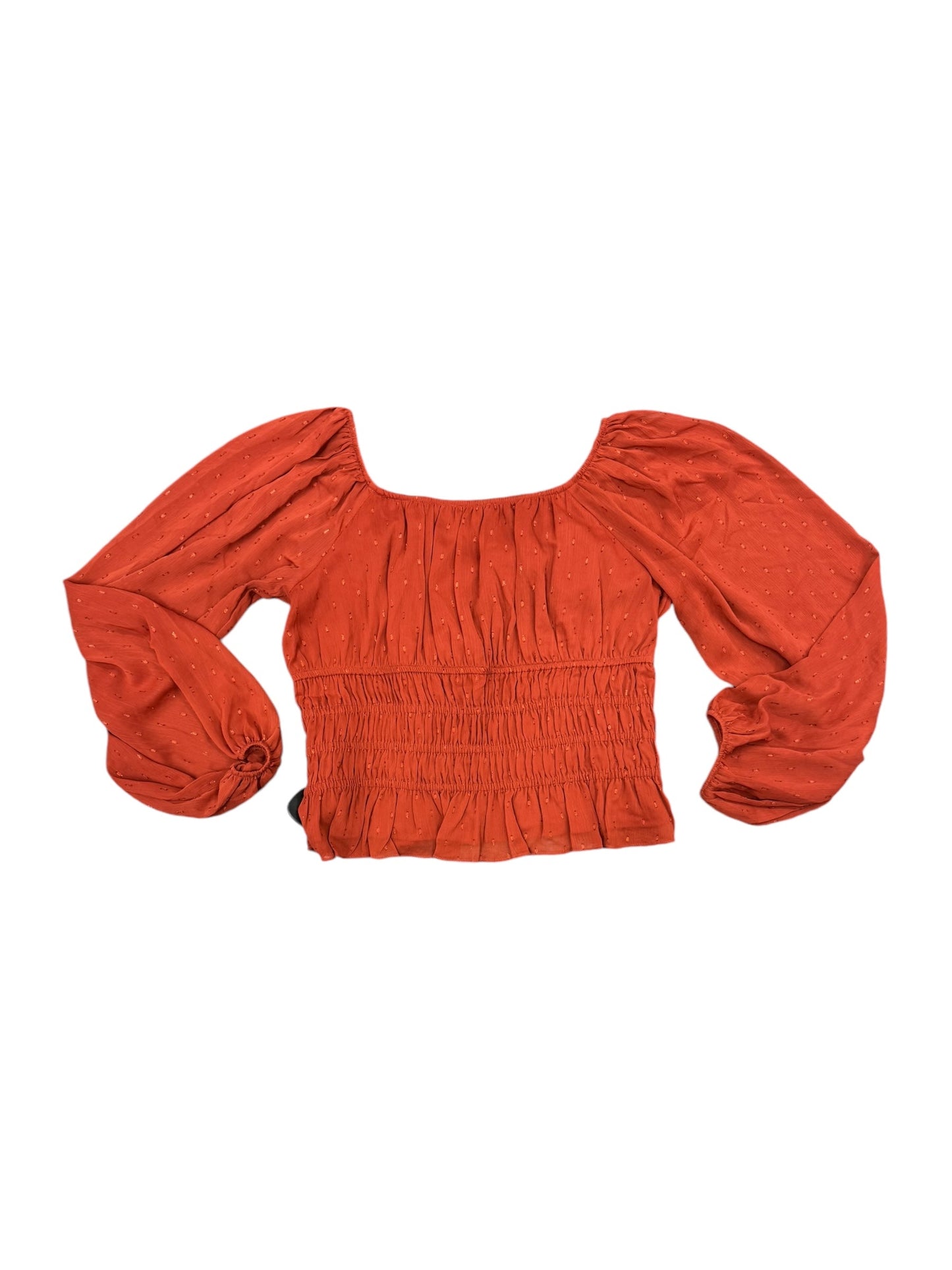 Top Long Sleeve By Express In Orange, Size: L