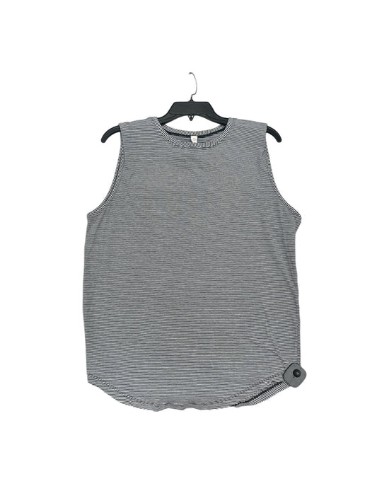 Athletic Tank Top By Lululemon In Black & White, Size: M