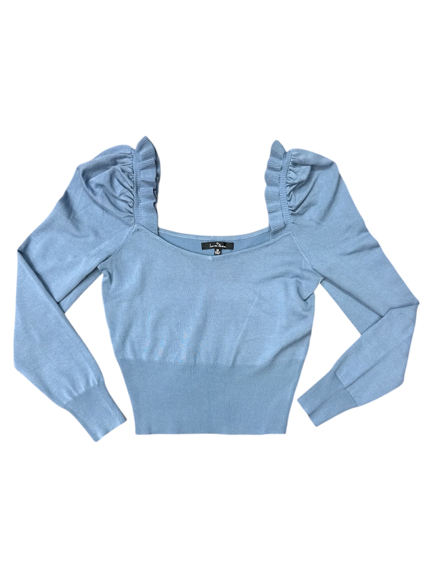 Top Long Sleeve By Love Tree In Blue, Size: M