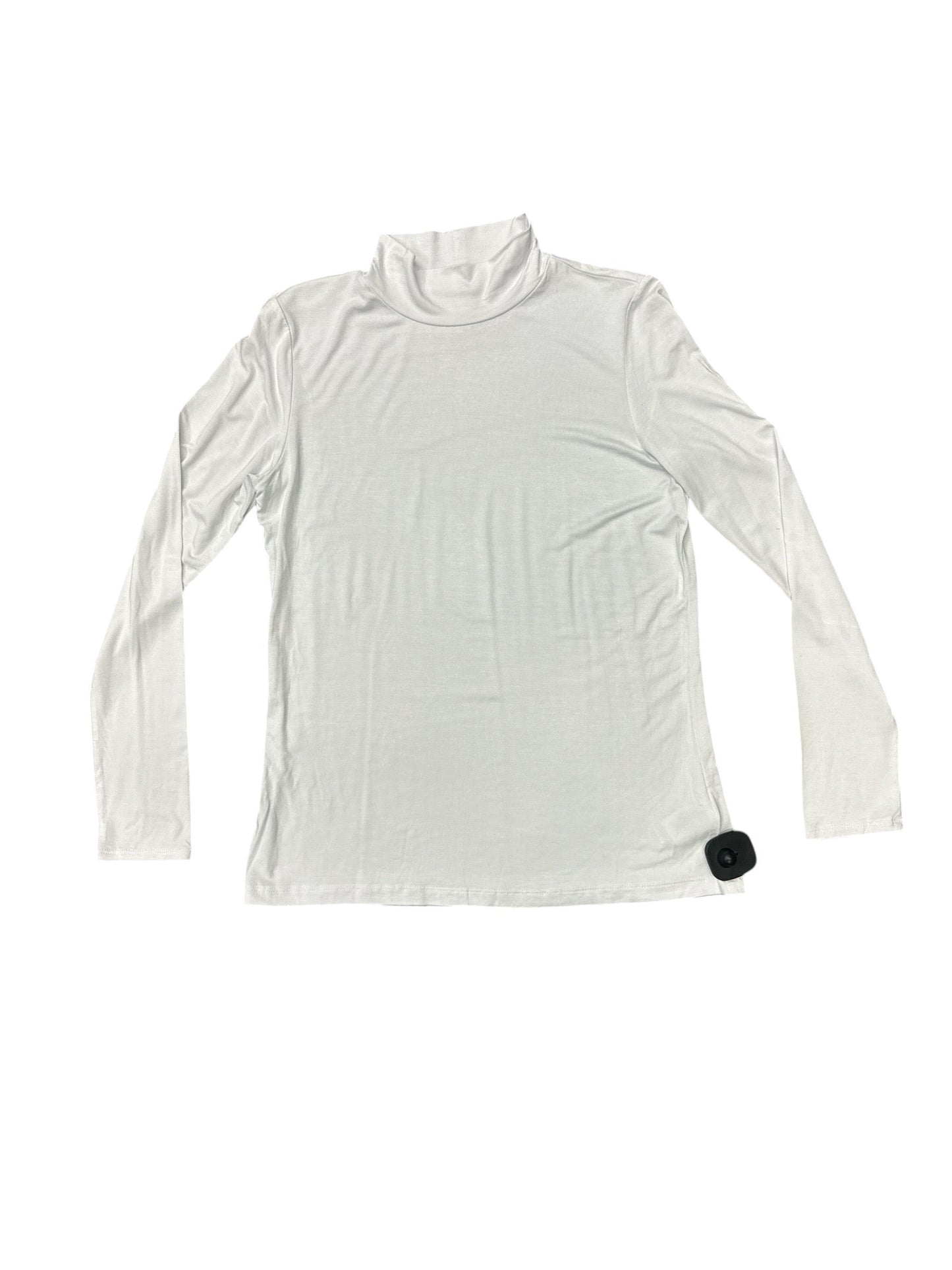 Top Long Sleeve By Tahari By Arthur Levine In White, Size: M