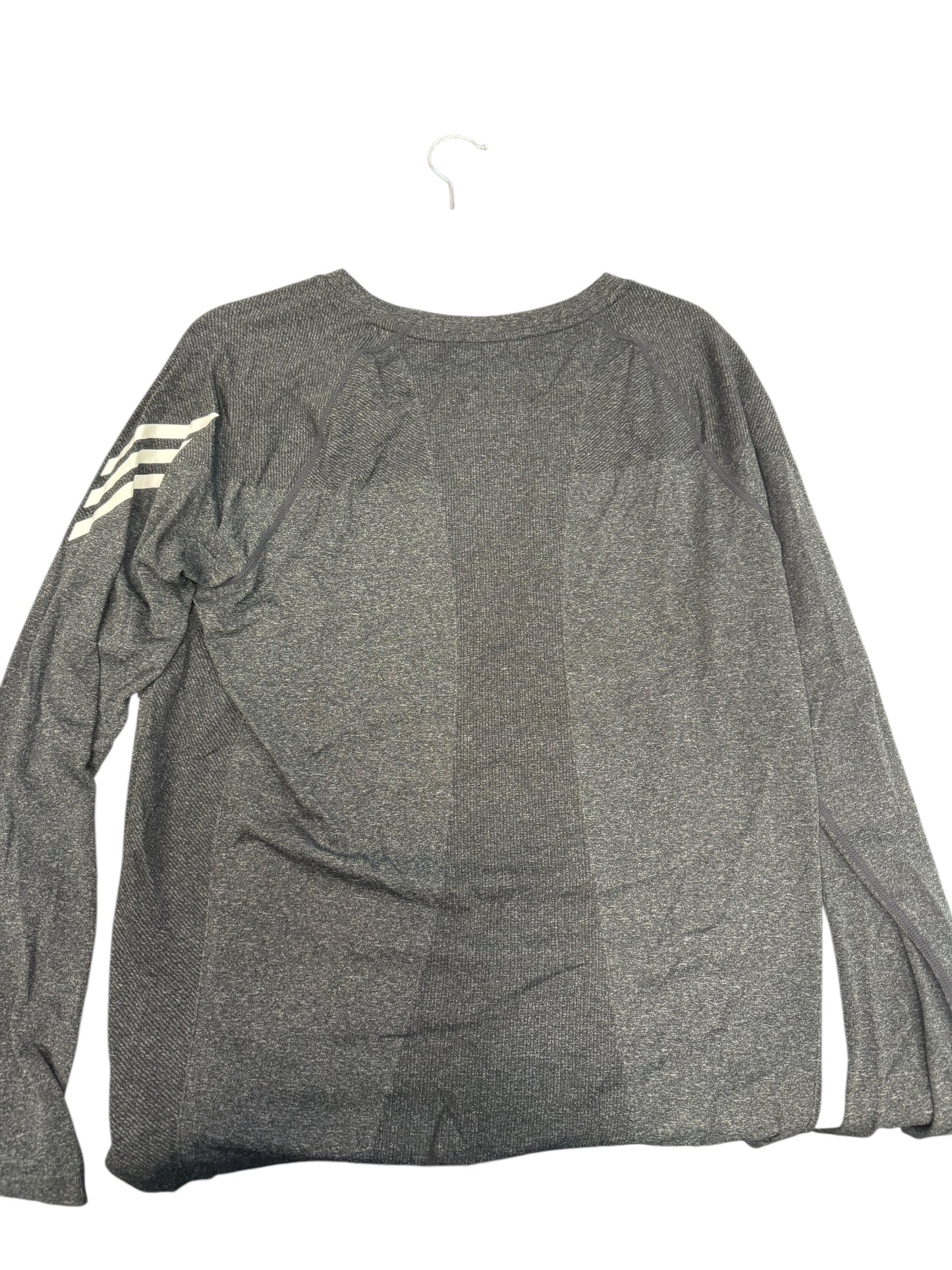 Athletic Top Long Sleeve Crewneck By Adidas In Grey, Size: Xl