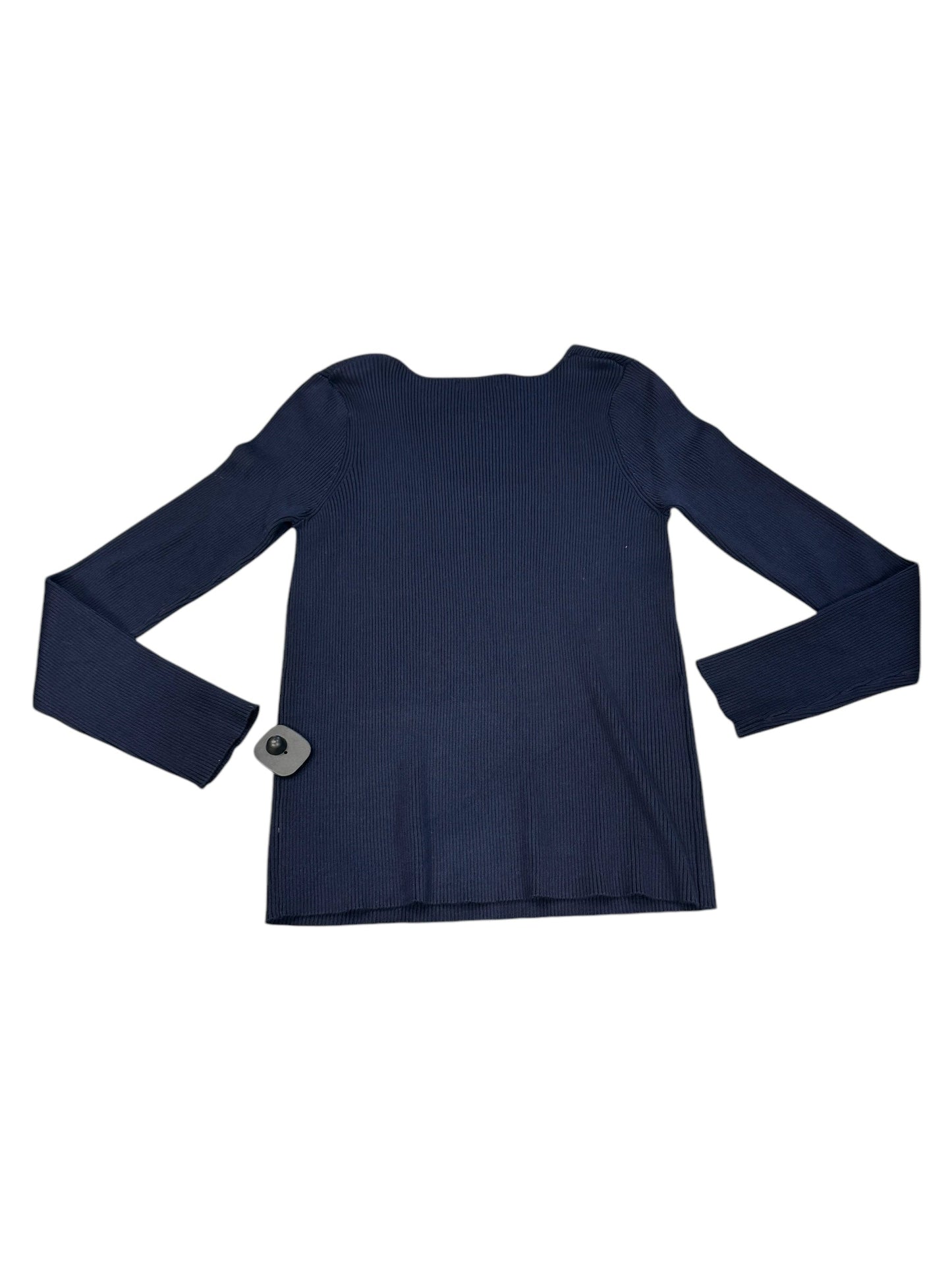 Top Long Sleeve By Calvin Klein In Navy, Size: M