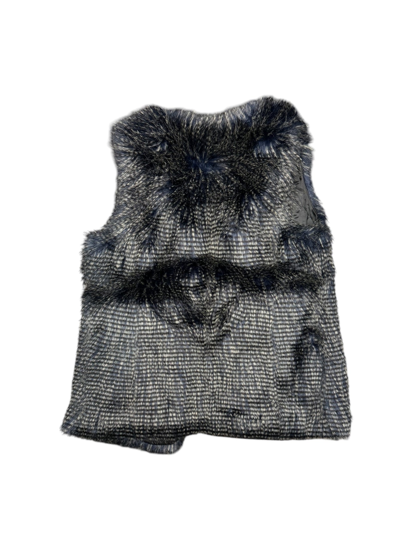 Vest Faux Fur & Sherpa By White House Black Market In Blue & Grey, Size: L