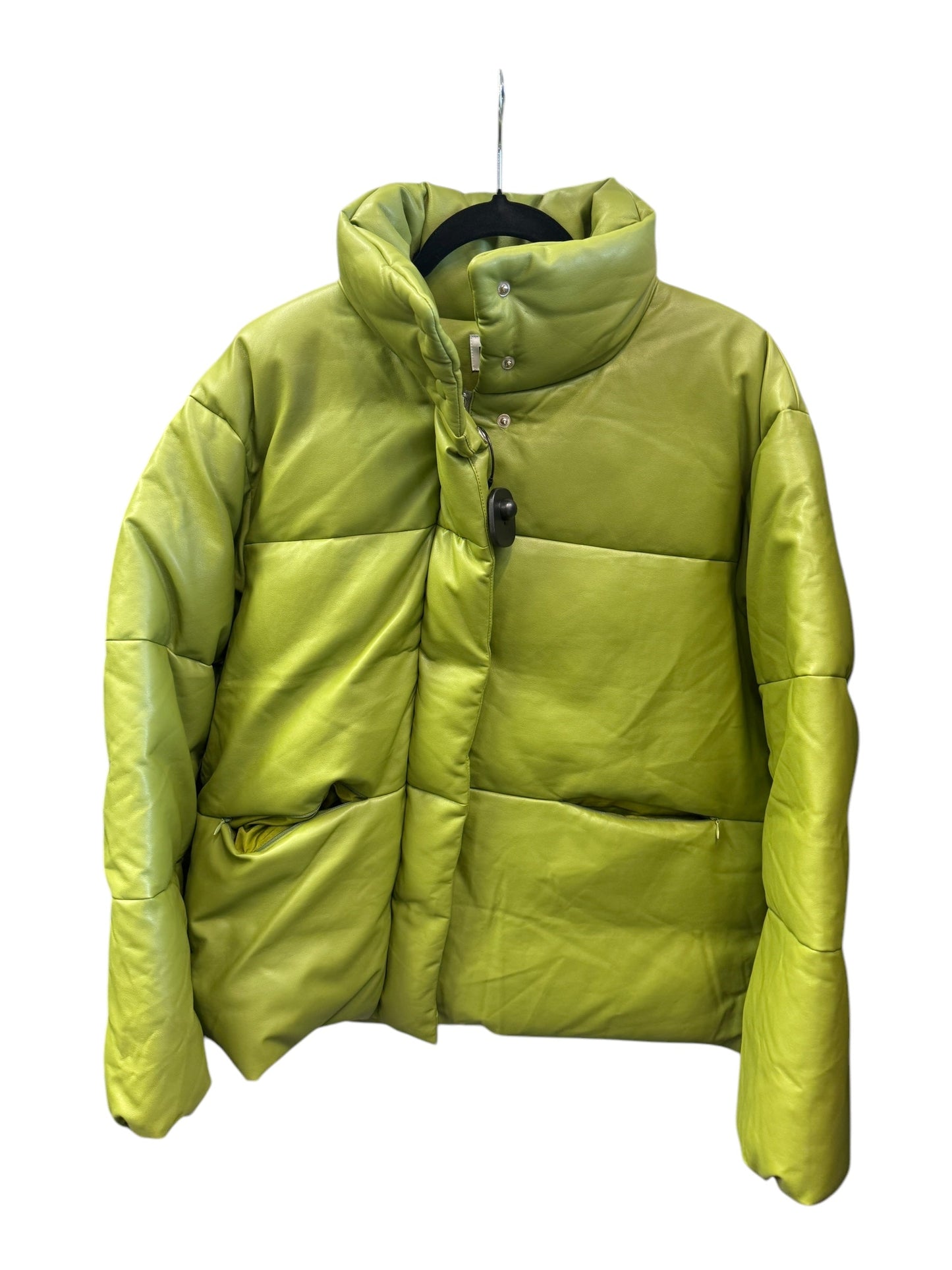 Coat Puffer & Quilted By Cmb In Green, Size: M