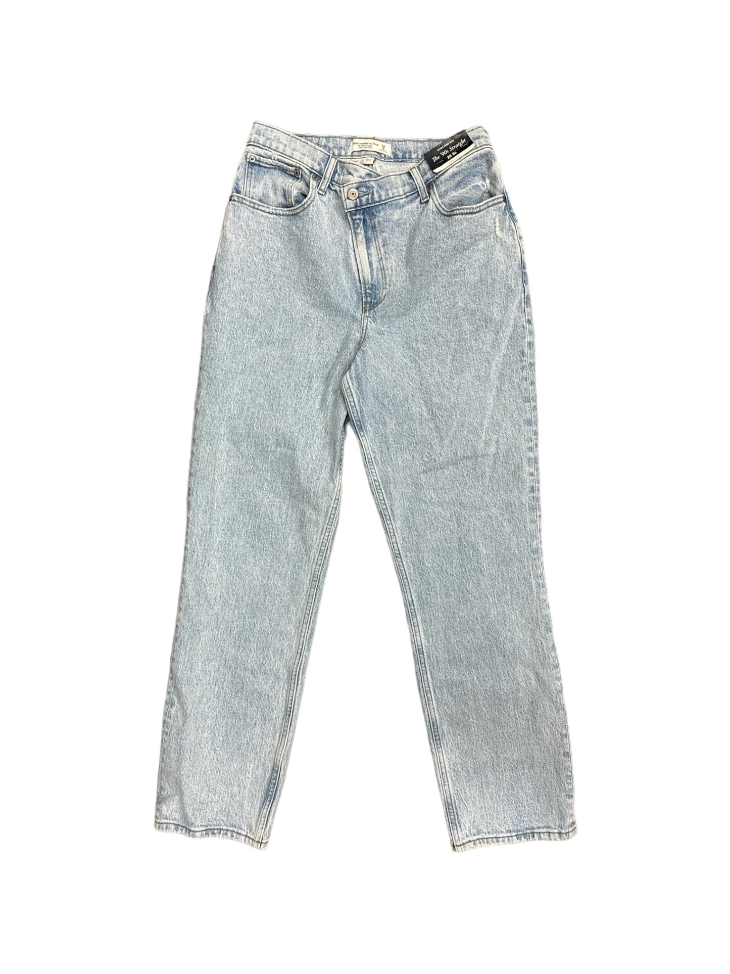 Blue Denim Jeans Straight Abercrombie And Fitch, Size 8