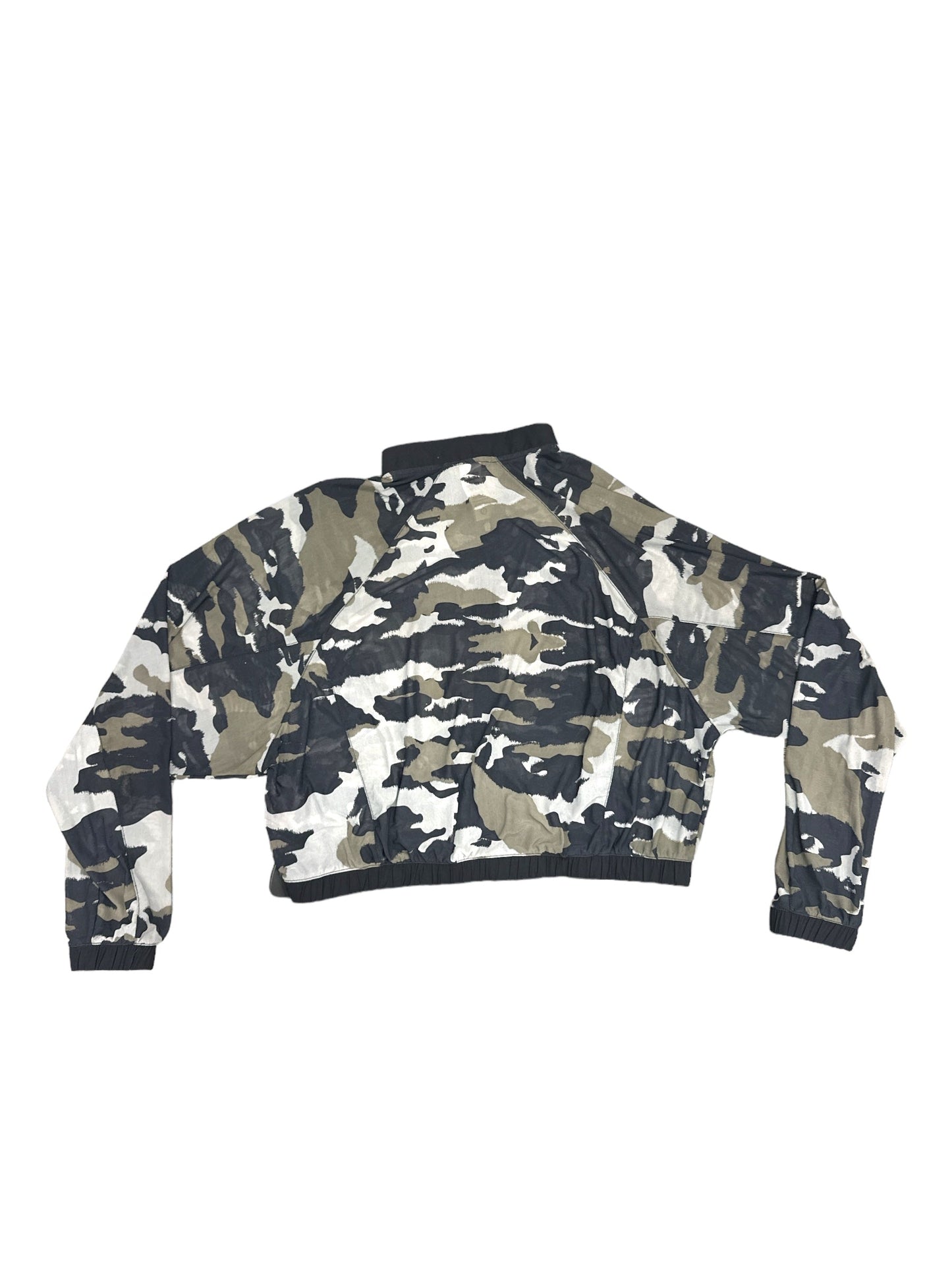 Camouflage Print Athletic Jacket Mono B, Size M