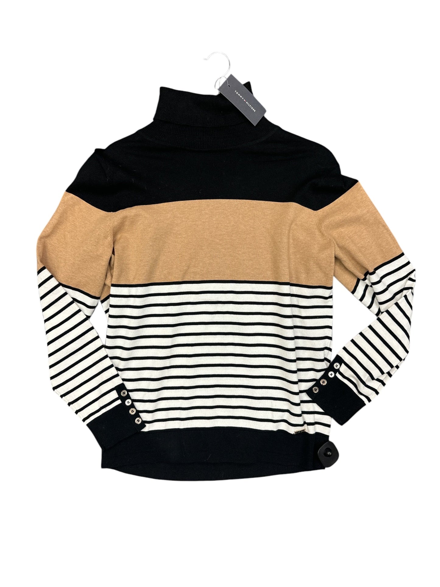 Top Long Sleeve By Tommy Hilfiger In Black & Brown, Size: L