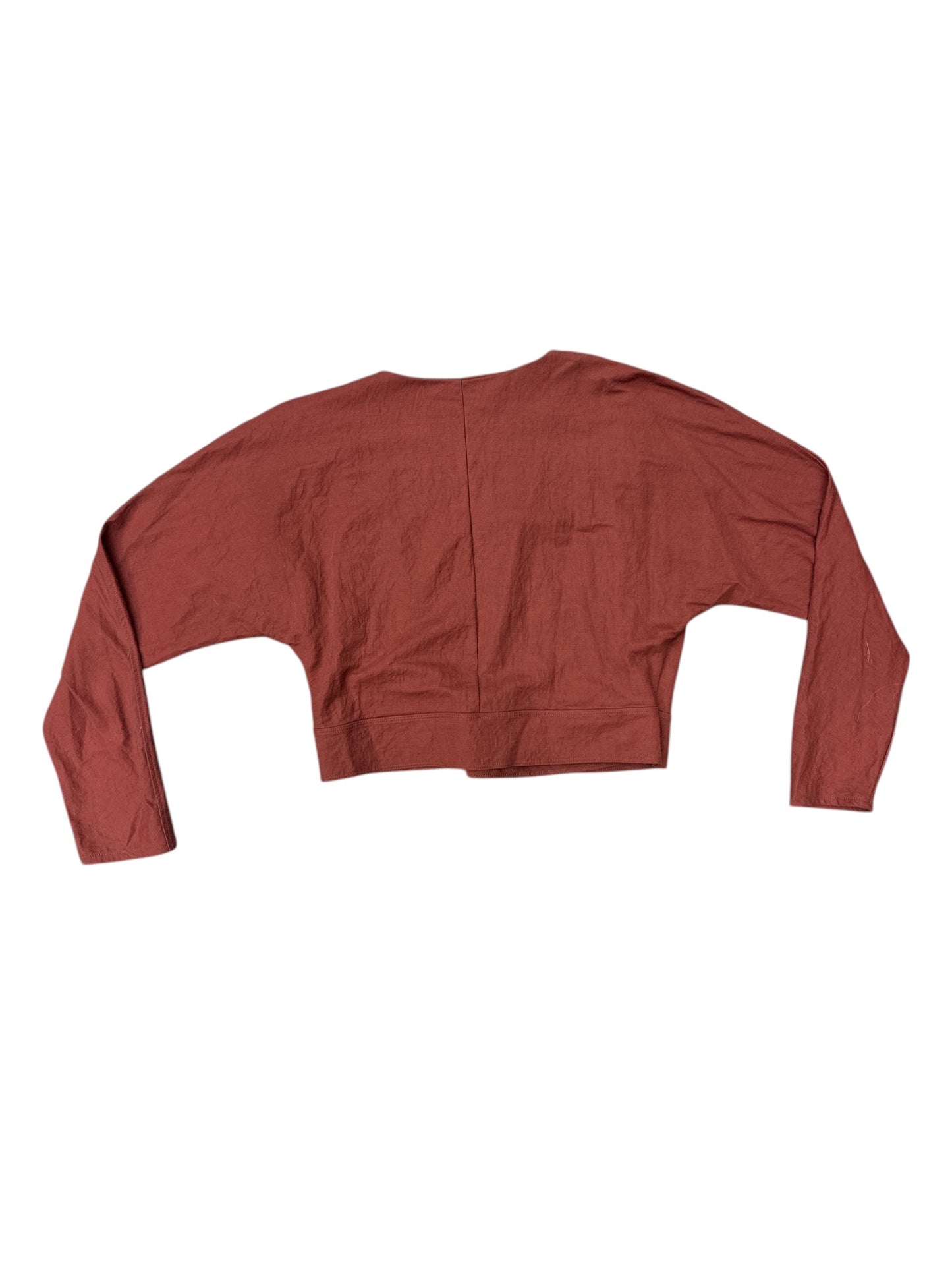 Top Long Sleeve By Zara In Brown, Size: S