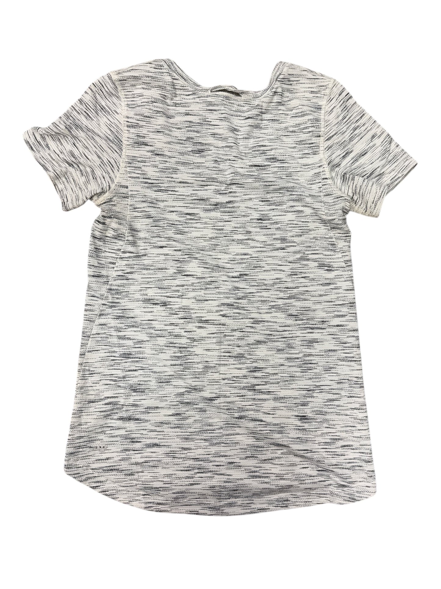 Athletic Top Short Sleeve By Lululemon In Grey, Size: M