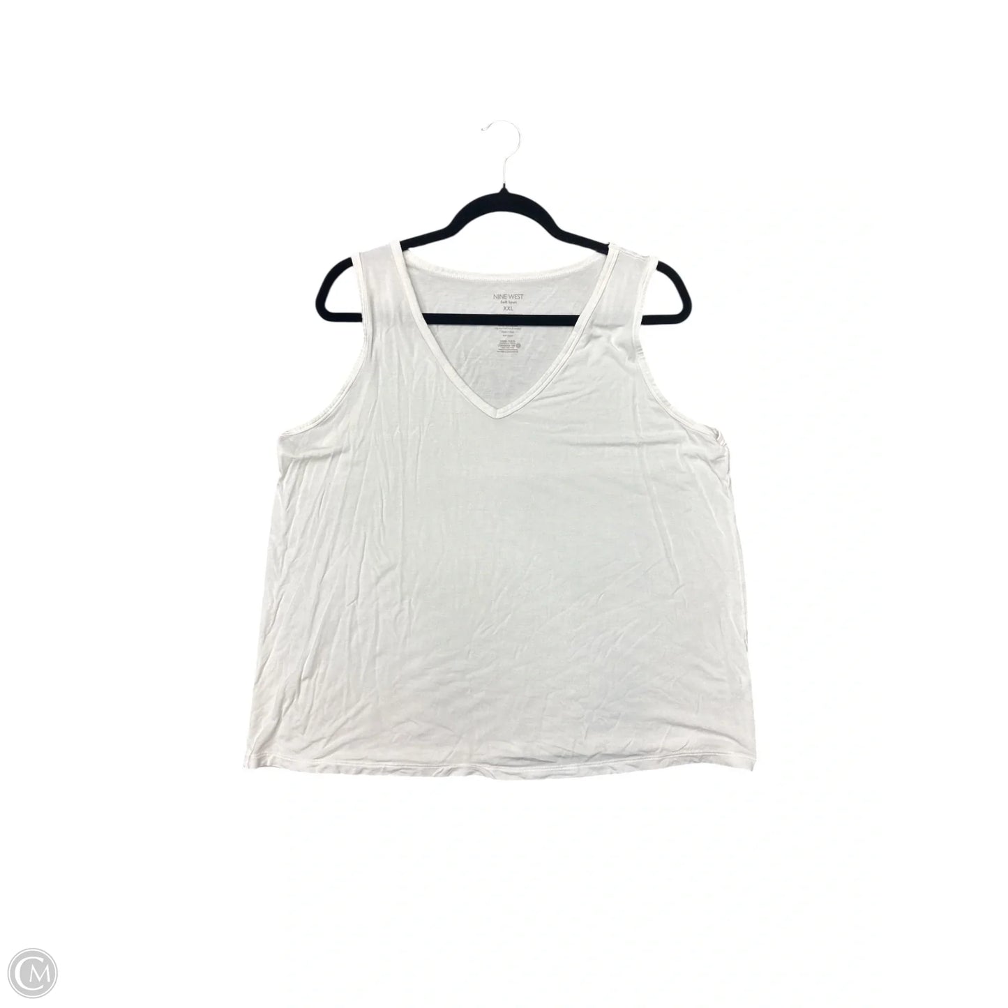 Top Sleeveless Basic By Nine West Apparel In White, Size: 1x