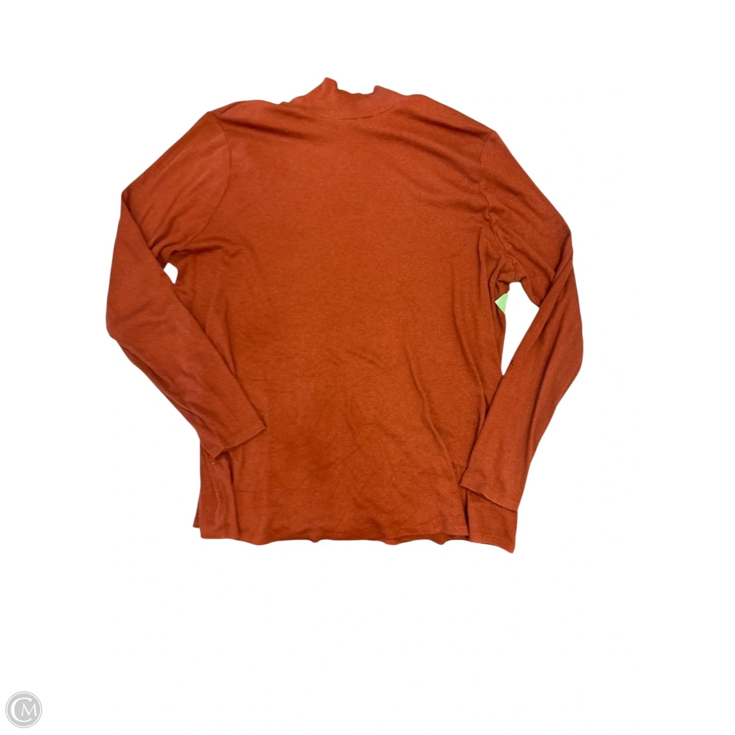 Top Long Sleeve Basic By Ava & Viv In Brown, Size: 2x