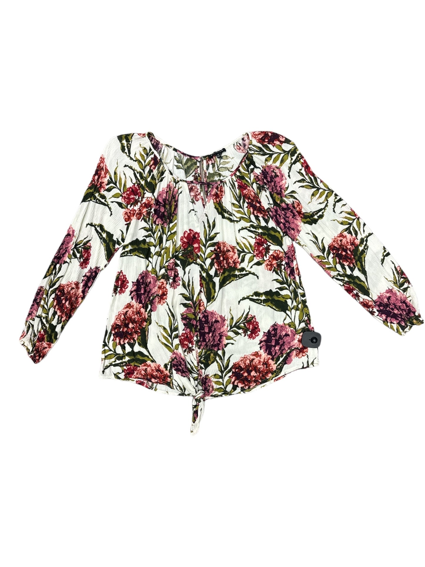 Floral Print Top Long Sleeve Staccato, Size M