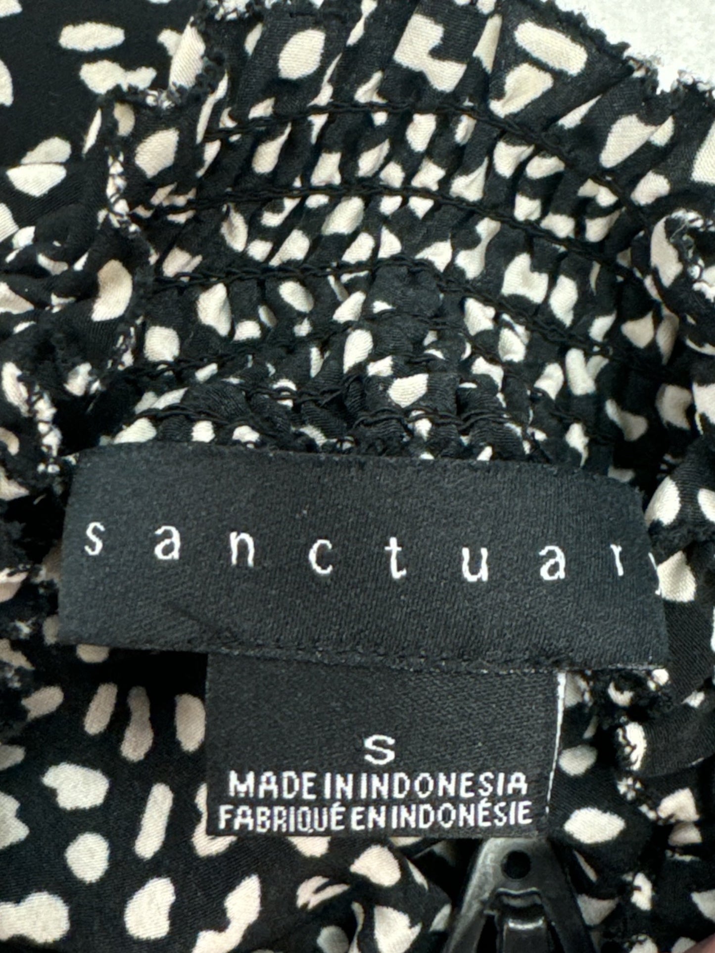 Top Long Sleeve By Sanctuary In Black & White, Size: S