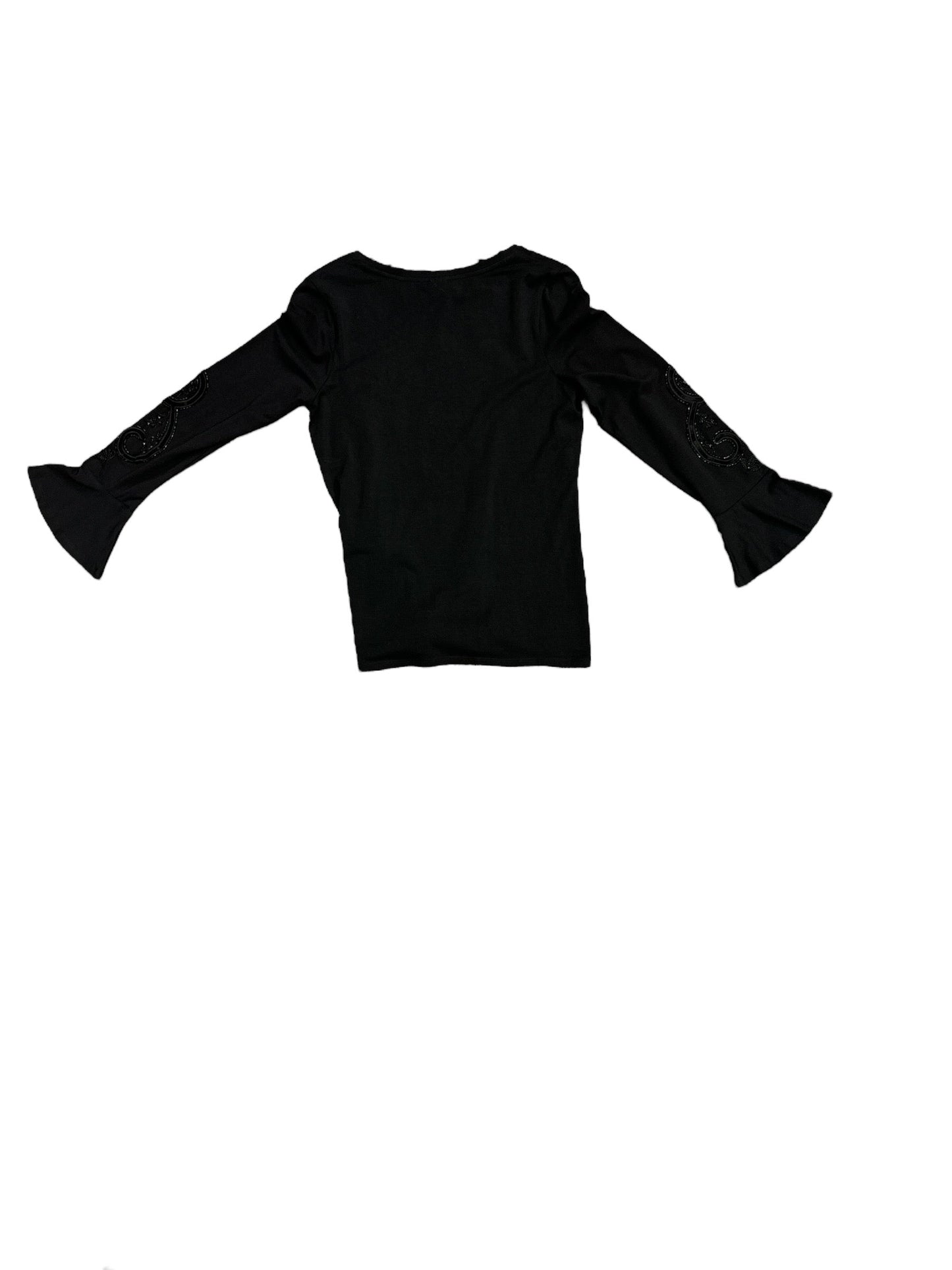 Top Long Sleeve By Chicos In Black, Size: S