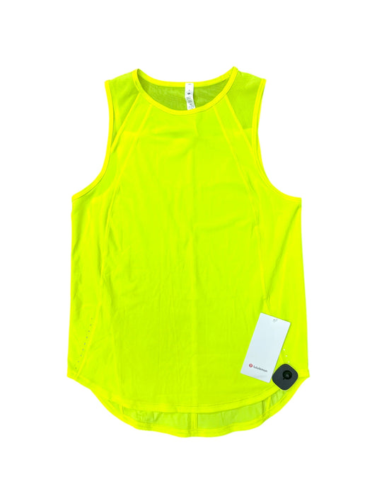 Athletic Tank Top By Lululemon In Yellow, Size: 8