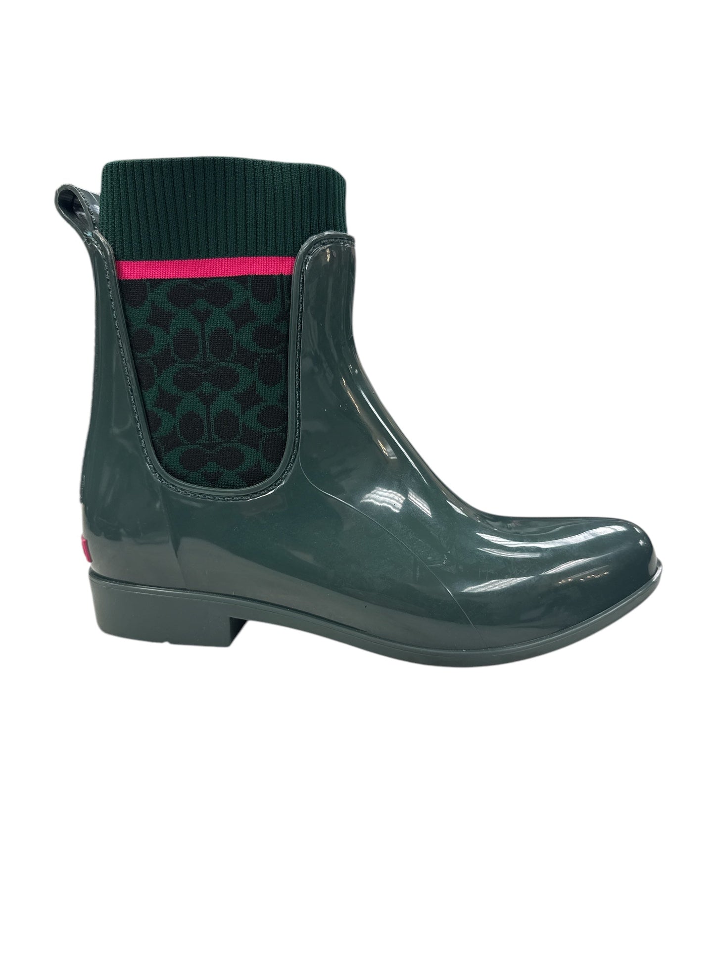 Boots Designer By Coach In Green, Size: 9