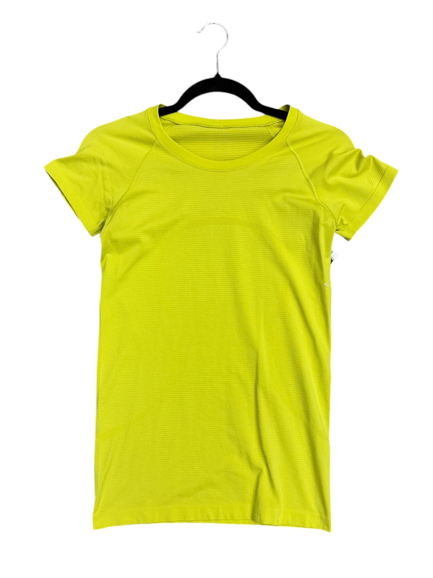 Athletic Top Short Sleeve By Lululemon In Green, Size: M