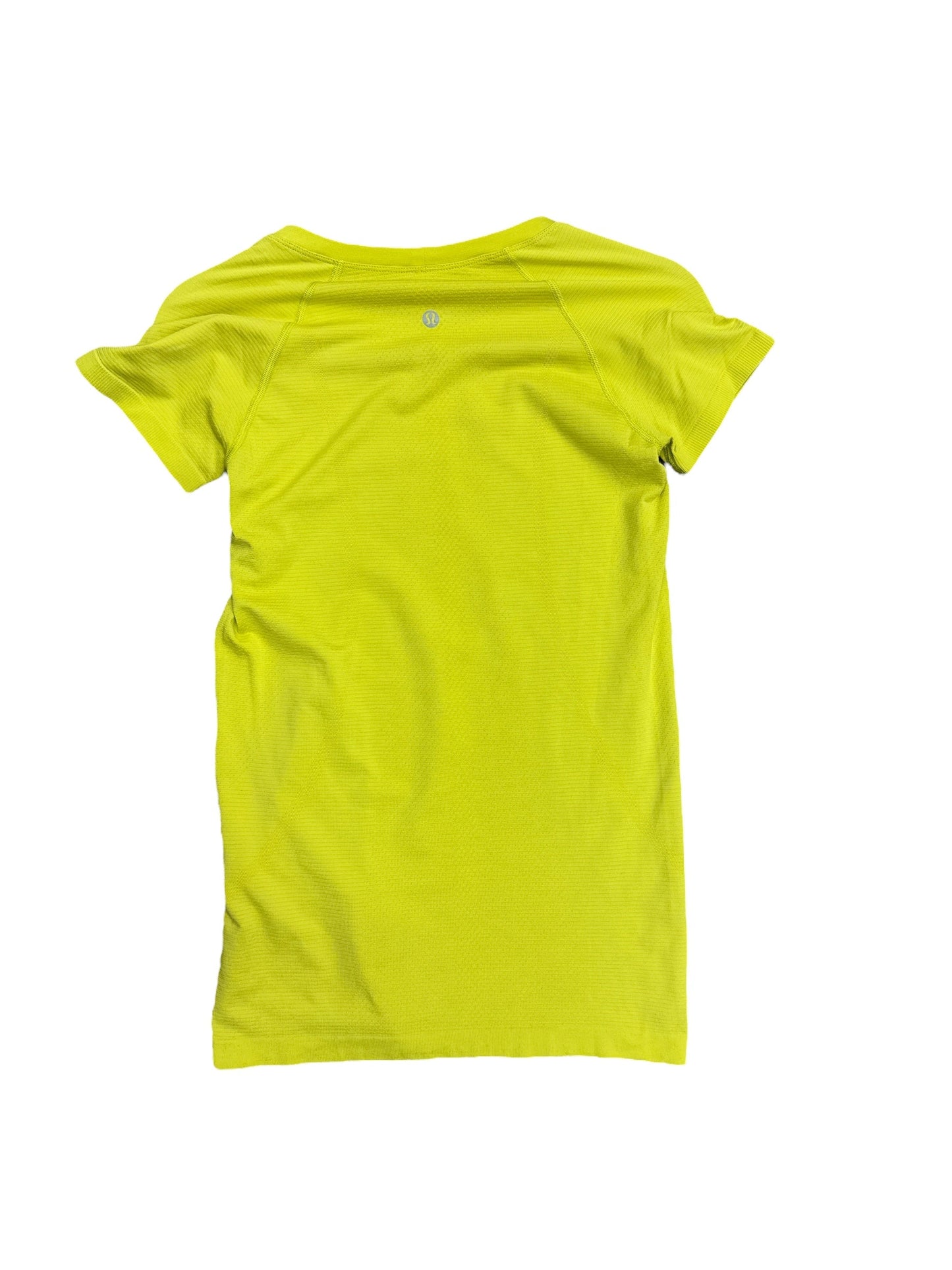 Athletic Top Short Sleeve By Lululemon In Green, Size: M