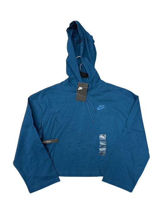 Athletic Sweatshirt Hoodie By Nike In Blue, Size: M