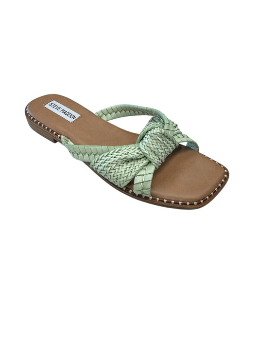 Sandals Flats By Steve Madden In Green, Size: 8.5