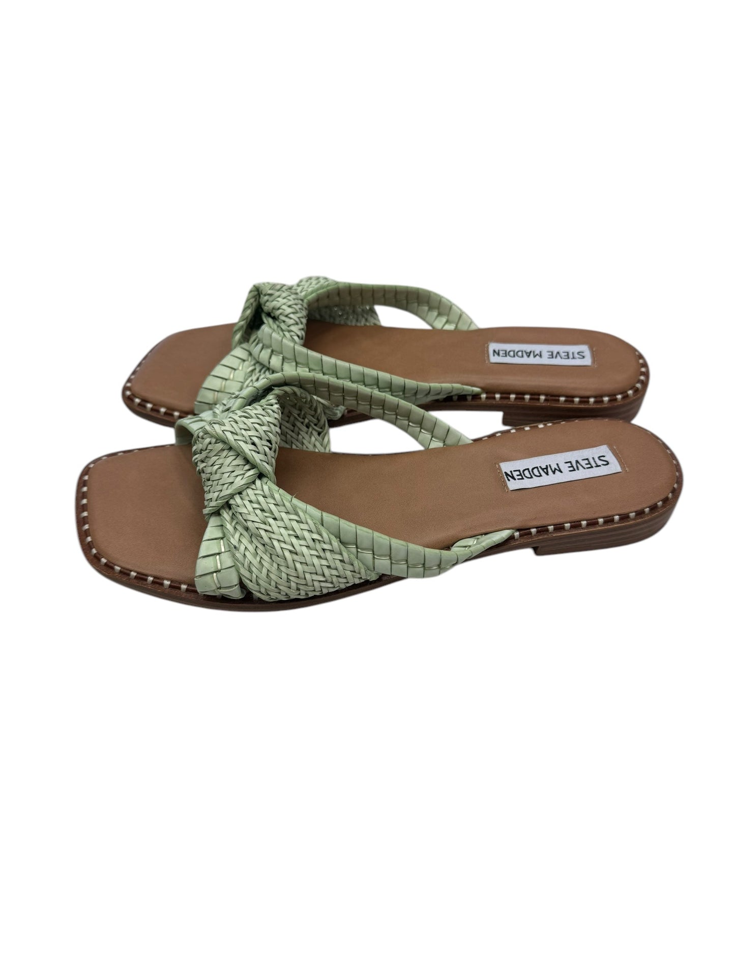 Sandals Flats By Steve Madden In Green, Size: 8.5