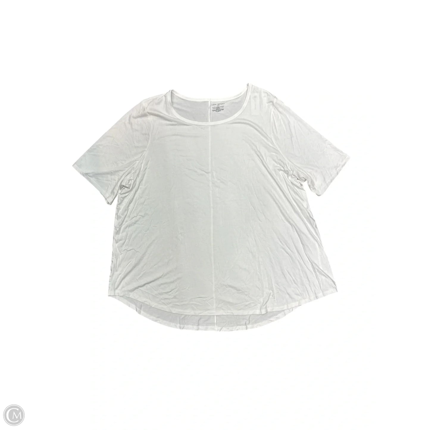Top Short Sleeve By Lane Bryant In White, Size: 4x
