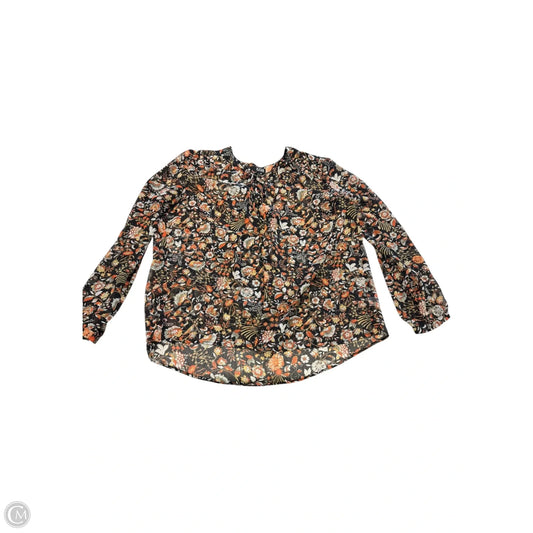 Top Long Sleeve By Ana In Floral Print, Size: L