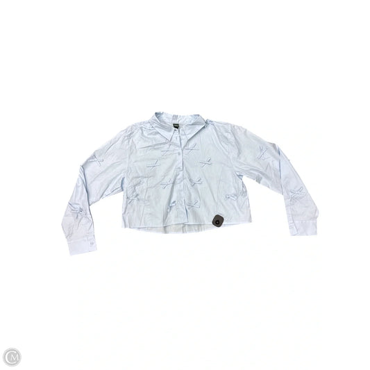 Top Long Sleeve By Wild Fable In Blue, Size: L
