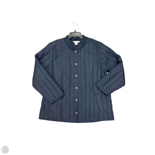 Jacket Puffer & Quilted By Cj Banks In Navy, Size: 1x