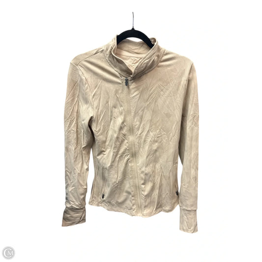 Athletic Jacket By Zyia In Tan, Size: L