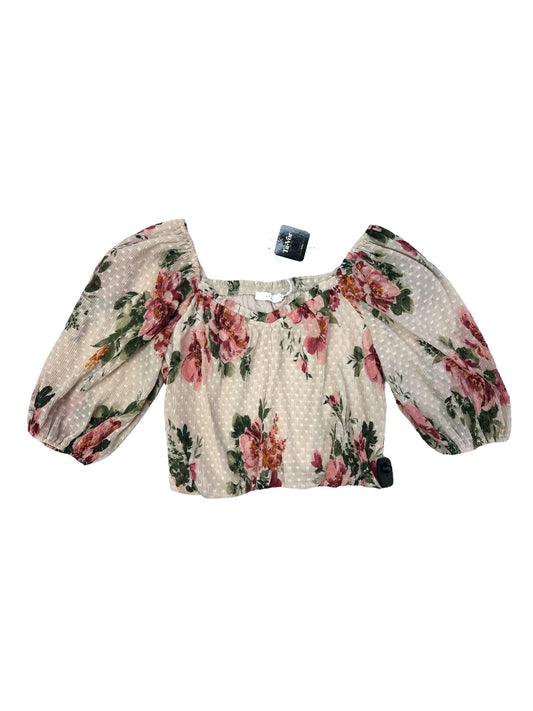 Floral Print Top Long Sleeve Lush, Size S