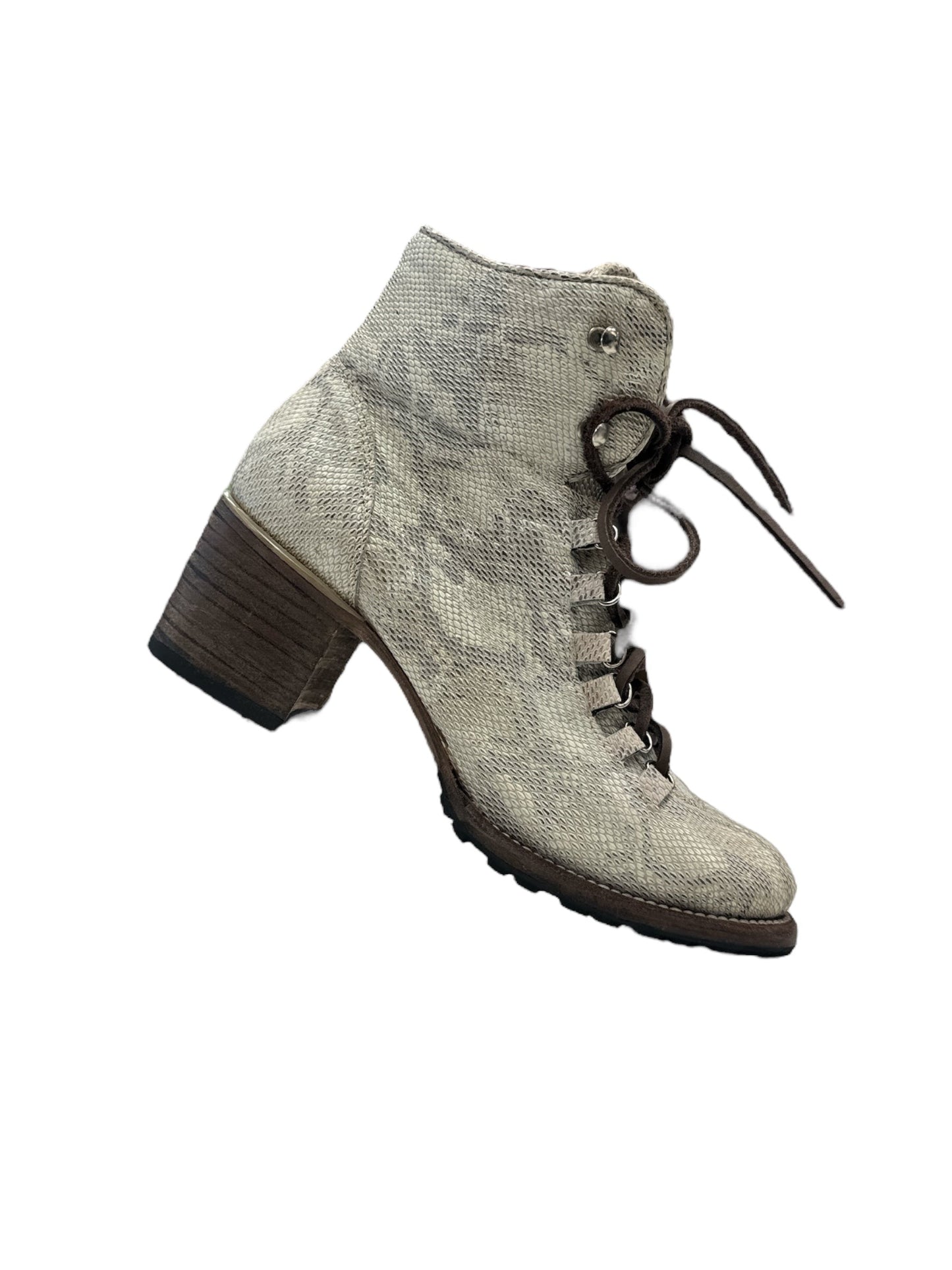 Animal Print Boots Mid-calf Heels Cma, Size 9