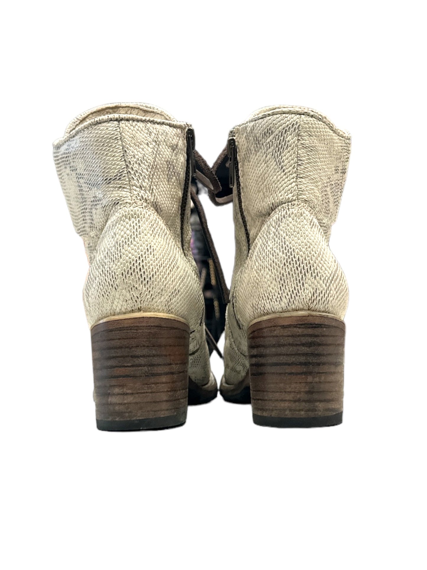 Animal Print Boots Mid-calf Heels Cma, Size 9