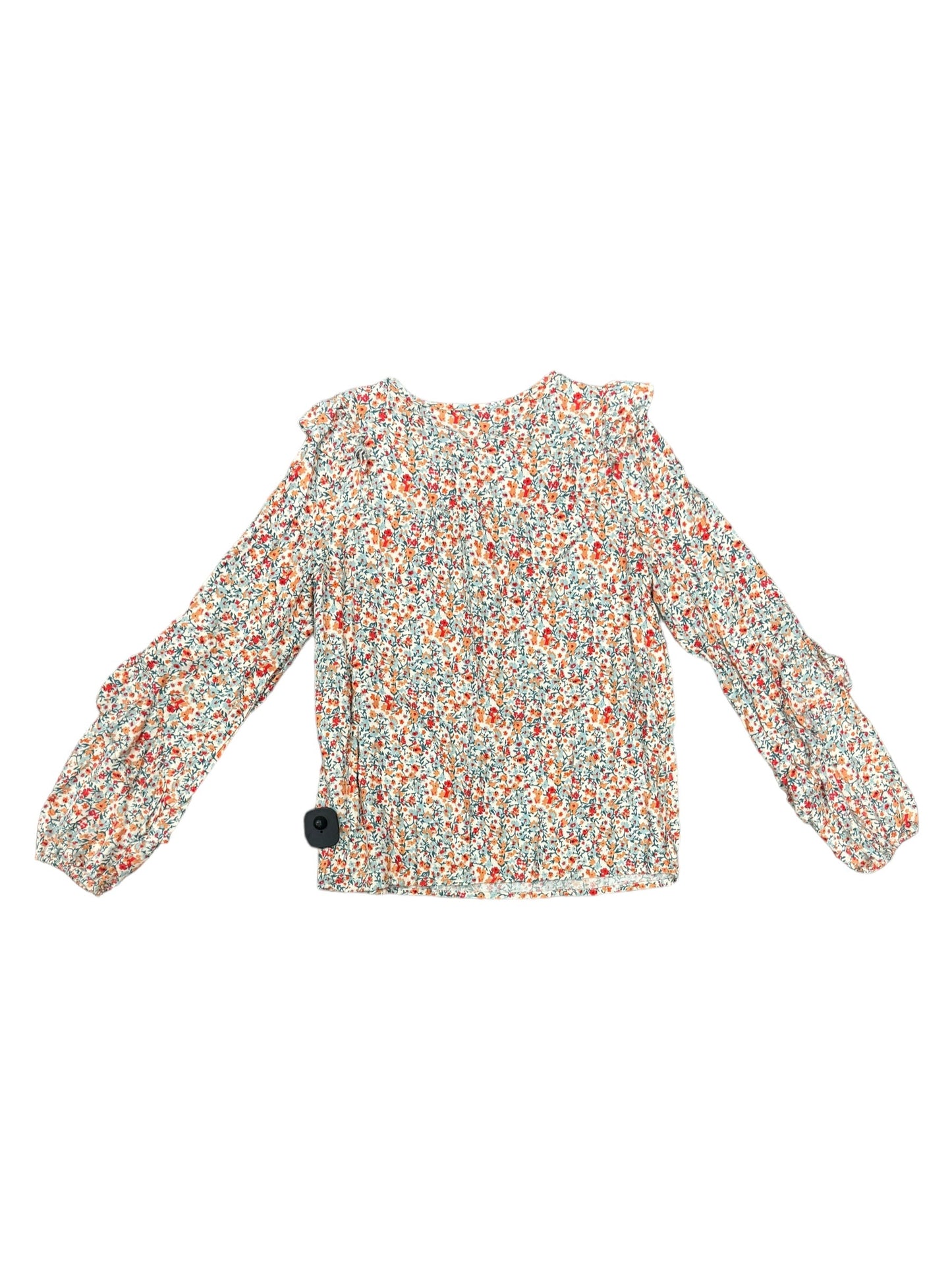 Floral Print Top Long Sleeve Clothes Mentor, Size S