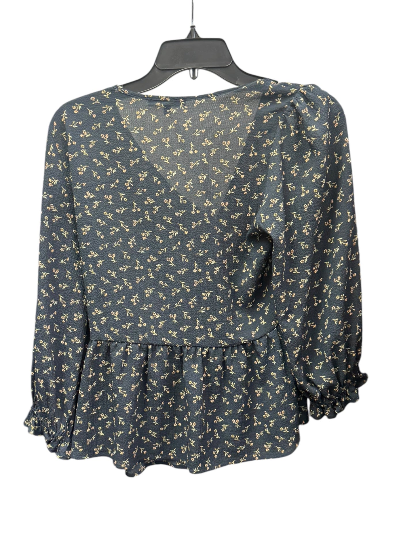 Blouse 3/4 Sleeve By Madewell In Navy, Size: S