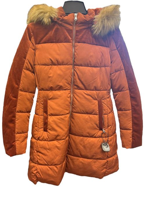 Coat Puffer & Quilted By Cmc In Orange, Size: L