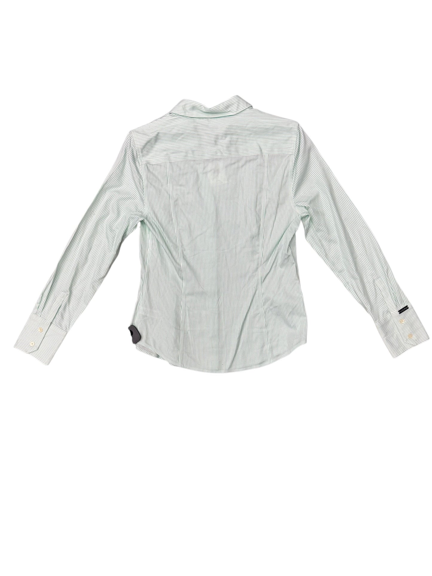 Top Long Sleeve By Calvin Klein In Green, Size: M