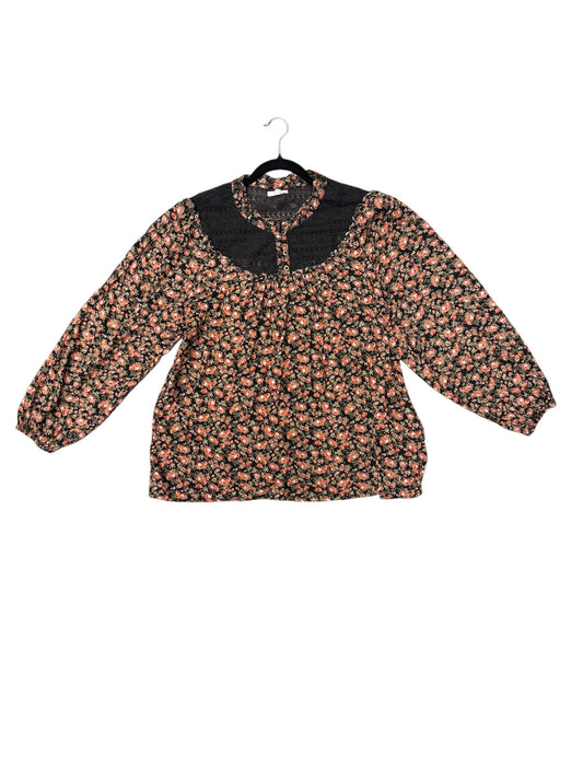 Top Long Sleeve By Maurices In Floral Print, Size: 2x