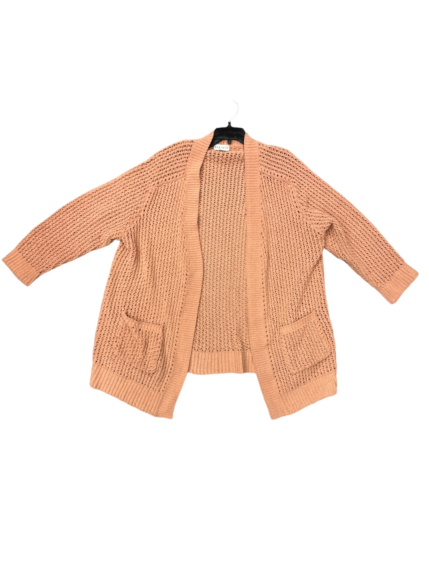 Cardigan By Ava & Viv In Pink, Size: 2x