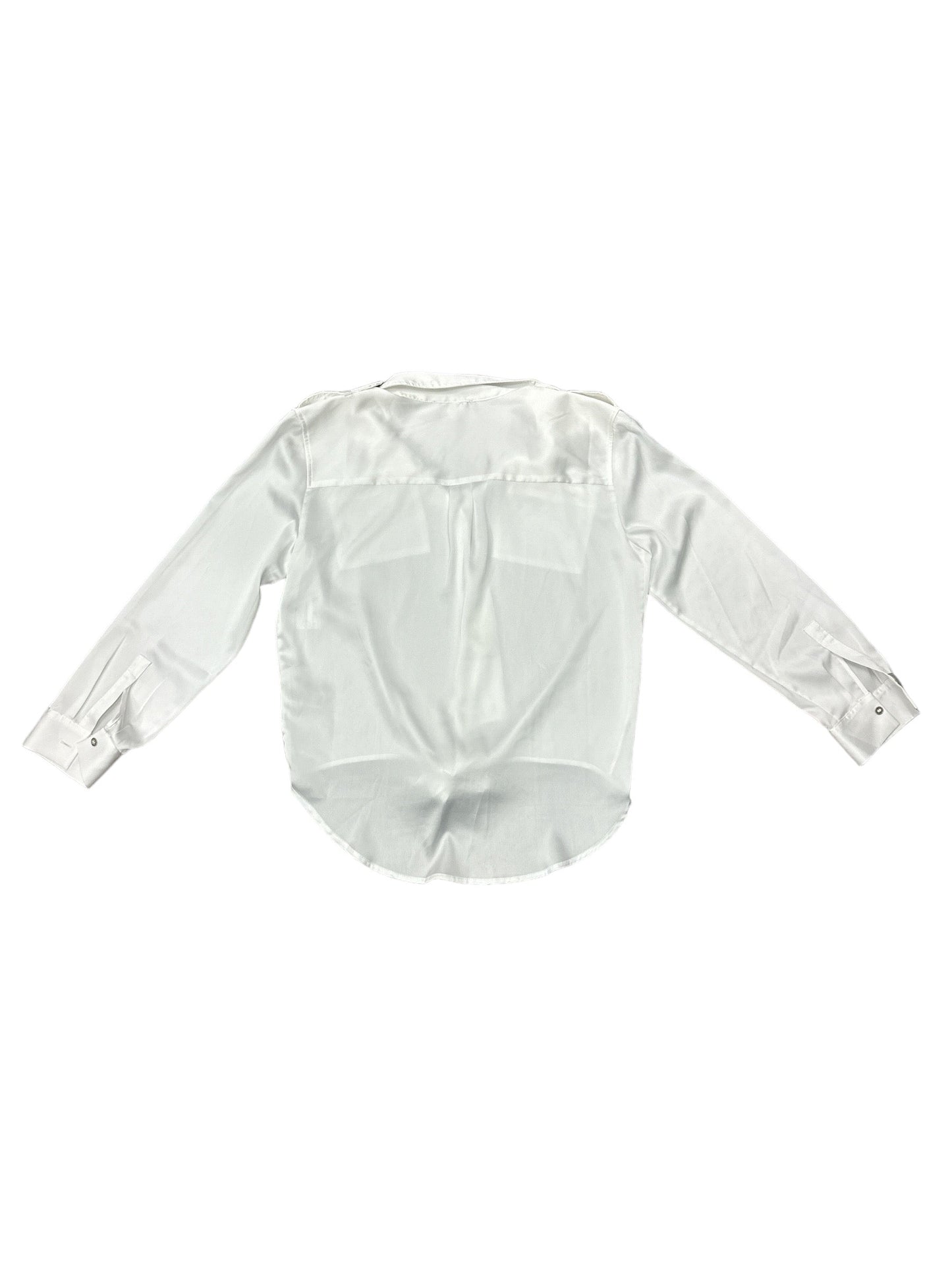 Top Long Sleeve By Karl Lagerfeld In White, Size: S