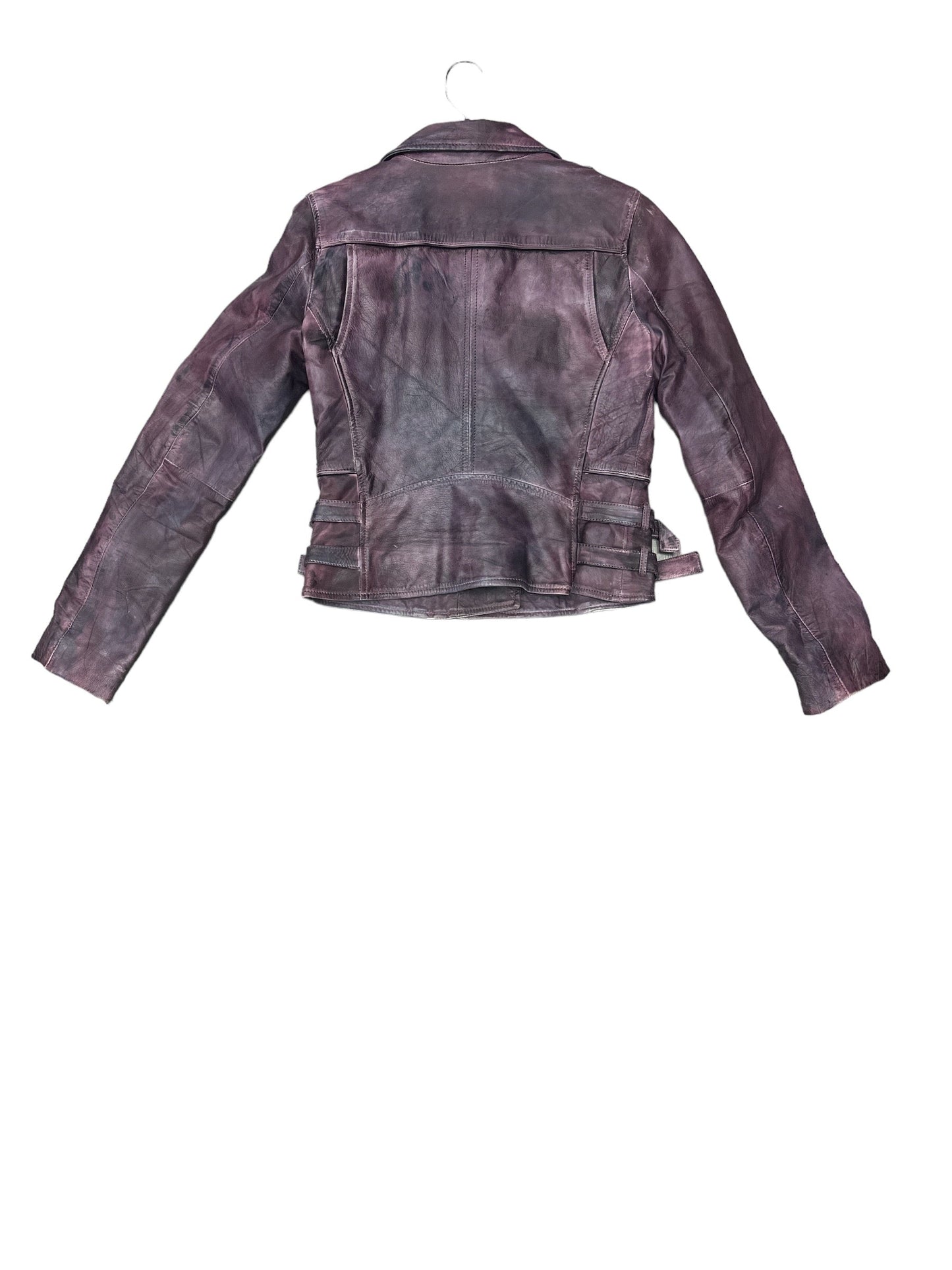 Jacket Leather By Black Rivet In Purple, Size: Xs