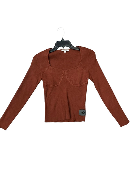 Top Long Sleeve By Madewell In Brown, Size: M