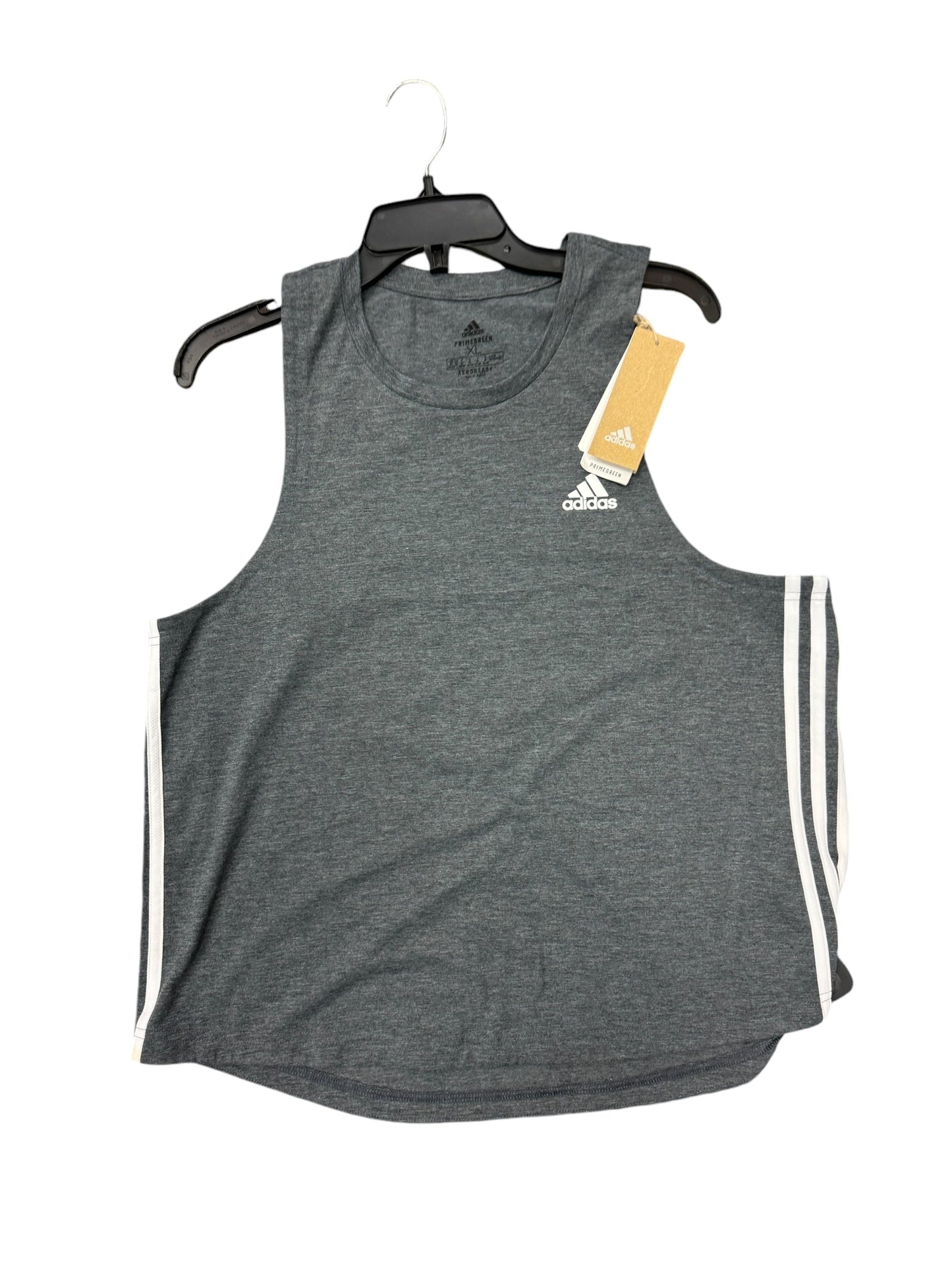 Athletic Tank Top By Adidas In Grey, Size: Xl