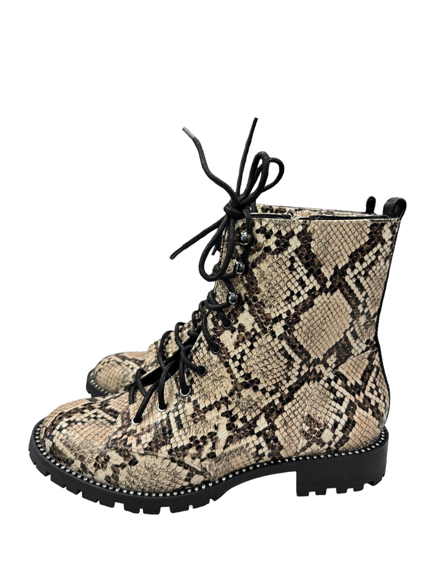 Boots Ankle Heels By Express In Snakeskin Print, Size: 6.5