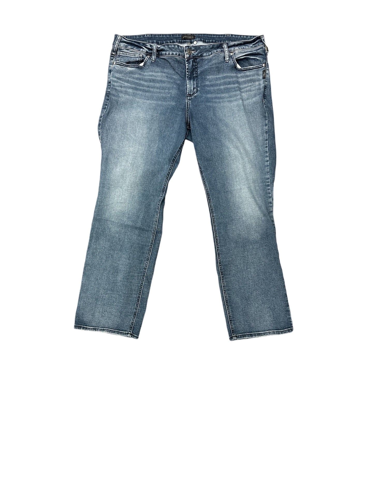 Jeans Straight By Silver In Blue Denim, Size: 18