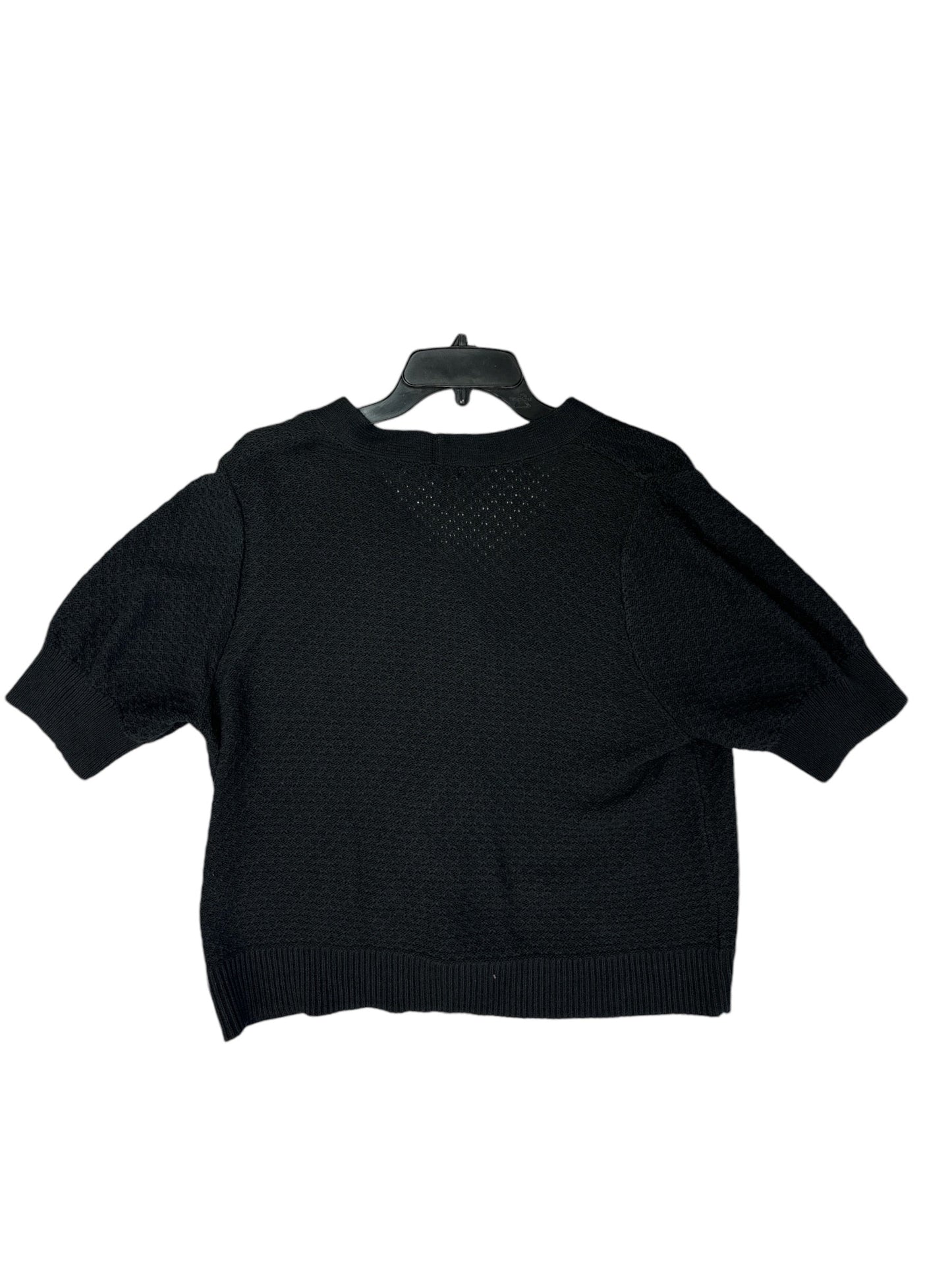 Top Short Sleeve By Christopher And Banks In Black, Size: Lp