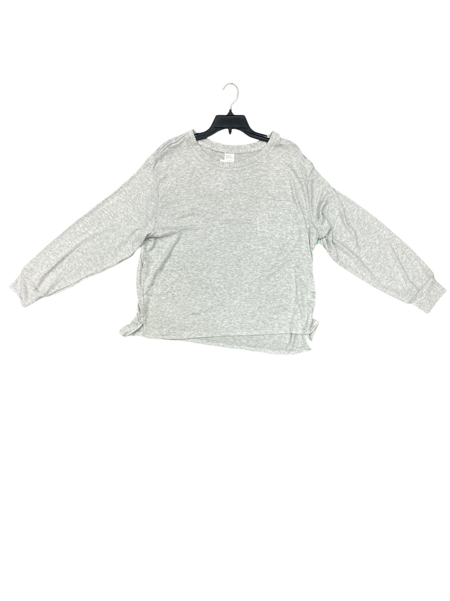 Top Long Sleeve By Stars Above In Grey, Size: 2x